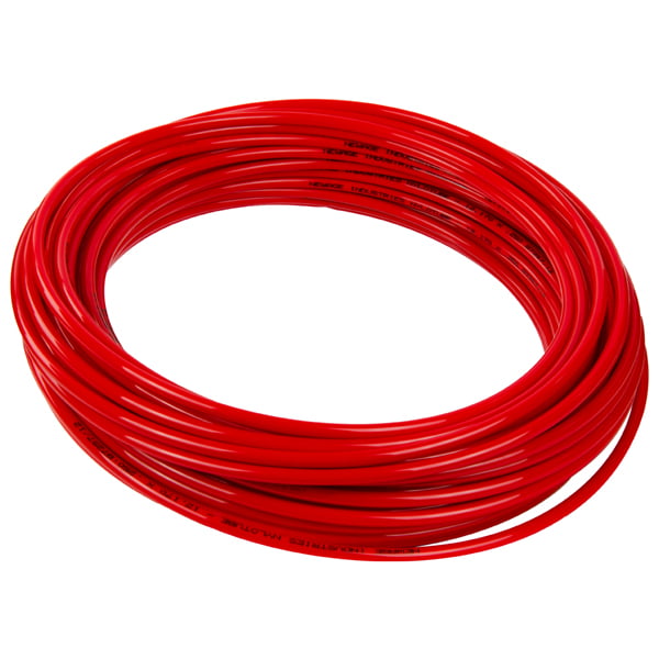 Hard Bendable Sever-Temperature Red Opaque Plastic Tubing for Chemical Applications Outer Diameter 5/16-10 ft Inner Diameter 3/16 